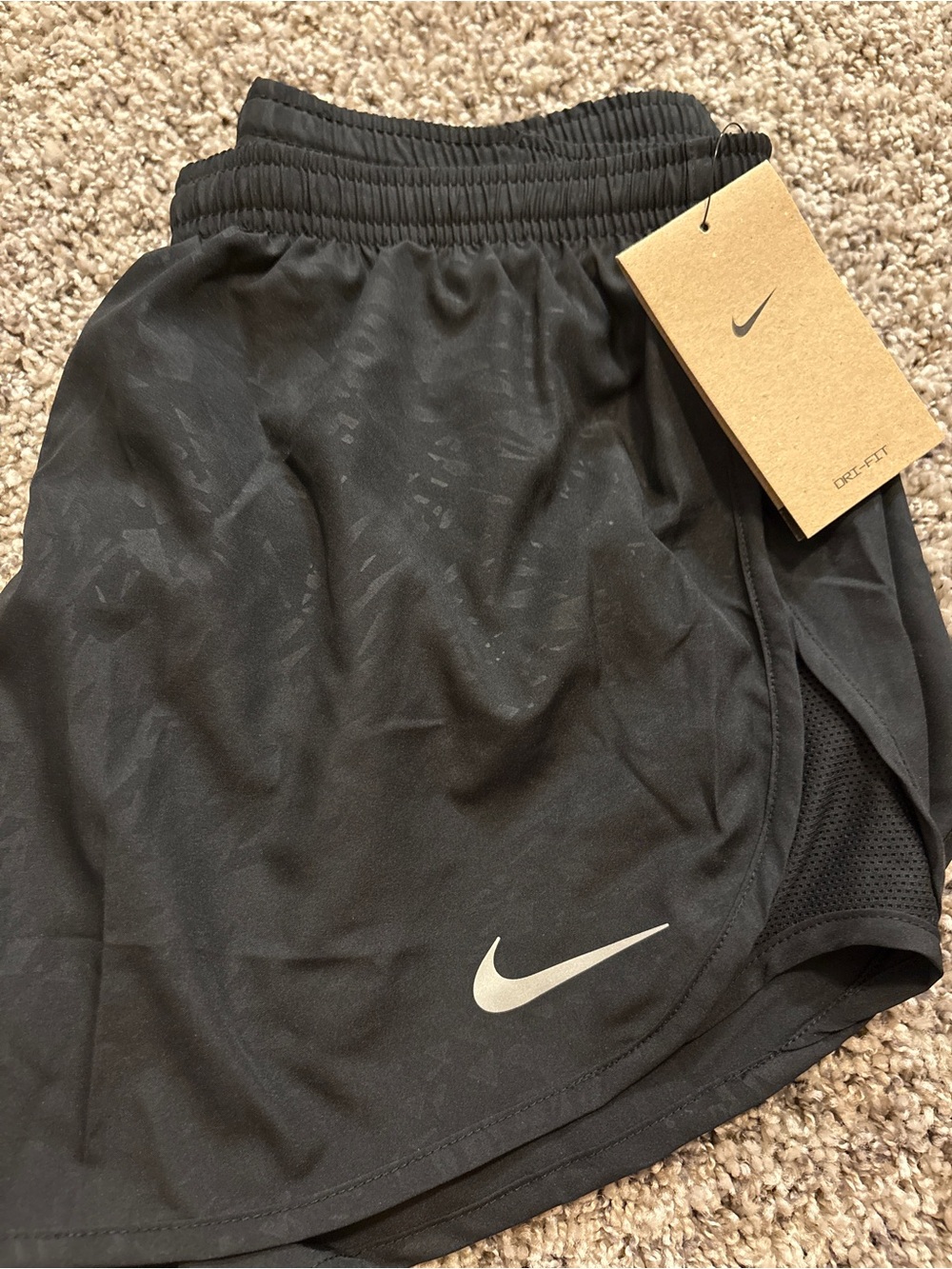 Nike Womens Black Dri-FIT Athletic Shorts